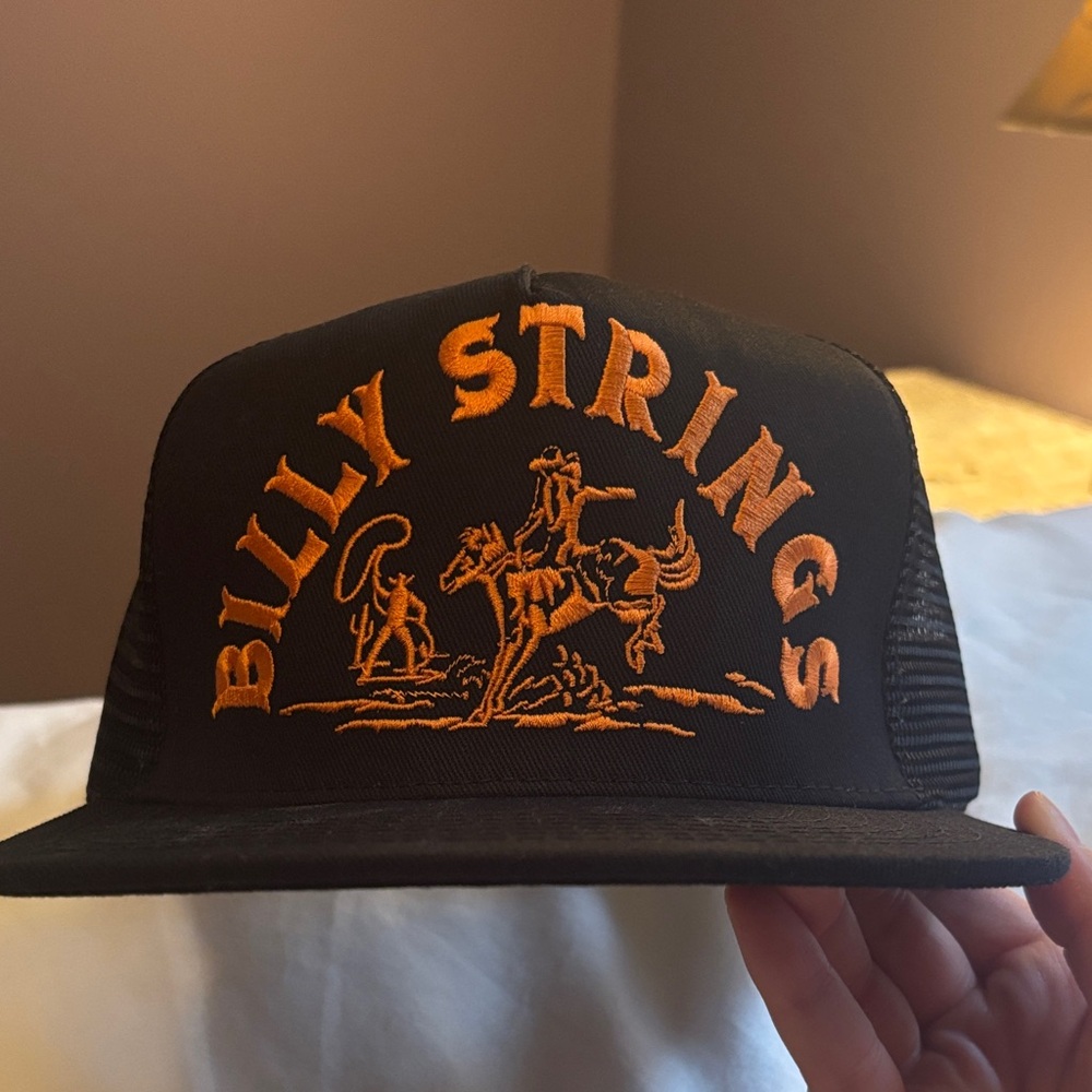 Black and Orange Billy Strings Trucker Hat